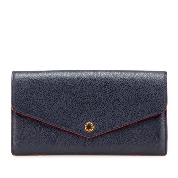 LOUIS VUITTON Blue Monogram Leather Wallet - Picture 1 of 12